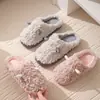 Pantuflas de Algodón para Mujer para Otoño e Invierno 2025, Nuevas Pantuflas de Algodón Cálidas Antideslizantes para el Hogar, Zapatos de Felpa con Orejas para Hombre, Maternidad