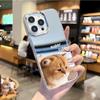 Funda de Teléfono Divertida y Linda con Emoticonos de Mascotas y Espejo para iPhone18Pro Cachorro y Gato Lindos Funda de Teléfono con Espejo