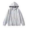 Sudadera con capucha de algodón de peso pesado de 500 g con color a juego, capucha doble, cremallera oculta, corte holgado, unisex, estilo otoño/invierno