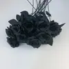 Flores de Rosa de Veludo Artificial para Decoração de Casamento, Flores Artificiais de Seda para Decoração de Casa no Dia dos Namorados, Buquê de Flores Artificiais