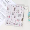 Bolsa de almacenamiento con cordón y patrón creativo, para regalo, con faja estampada, algodón estampado multicolor, bolsillo portátil para faja, venta al por mayor