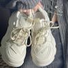 Tênis Dad Shoes Populares de Solado Grosso para Mulheres, Primavera e Outono, Estilo Hong Kong, Tendência Retrô Novo Modelo 2026, Tênis Casuais Versáteis que Aumentam a Altura