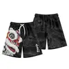 Shorts Esportivos de Praia de Secagem Rápida Novos de Verão 2026 Estilo Chinês Dança do Leão para Homens, Soltos e Finos