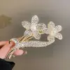 Grampo de Cabelo Lírio-do-Vale com Franjas, Presilha de Tubarão para Cabelo Feminino, Presilha de Garra para Parte de Trás da Cabeça, Acessório de Cabelo Exquisito de Alta Qualidade