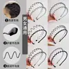 Faixa de cabelo ondulada infantil para meninas, faixa especial para lavar o rosto, presilha de cabelo ondulada preta invisível para meninas que não aperta o cabelo