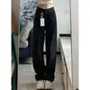 Jeans Negros Rectos de Talla Grande para Mujer, Nuevo Estilo 2026, Cintura Alta, Pantalones de Pierna Ancha Adelgazantes para Cuerpo con Forma de Pera