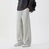 Novedad de Otoño Pantalones de Punto Saber para Hombre Otoño Holgados Rectos Pierna Ancha Pantalones de Chándal