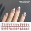 Uñas Postizas Ojo de Gato Pre-hechas Transfronterizas 30 Piezas Uñas Portátiles Uñas Almendra Cortas Color Nude Manicura Hecha a Mano Pegatinas para Uñas