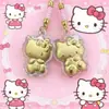 Llavero de gato KT de dibujos animados, colgante para bolso, recuerdo, regalo promocional para transmisión en vivo, llavero con correa para la muñeca