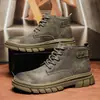 Botas Martin de caña alta, nueva colección de otoño para hombre, con un diseño antideslizante y resistente al desgaste, adecuadas para uso en exteriores, y con un diseño de puntera gruesa, a la moda y moderno.