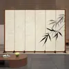Biombos dobráveis estilo chinês para sala de estar, escritório, restaurante, hotel e sala de chá; parede de fundo simples; biombo dobrável de luxo leve