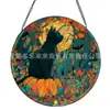 Adornos Colgantes de Vidrio de Colores, 20 cm Halloween Retro Transfronterizos Más Vendidos Colgantes de Vidrio Decoración con Relieve Línea Vertical Artística