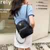 2023 Nova Moda All-match High-end Textura Rhombic Bordado Thread Bordado Thread Multi-funcional Ombro Mochila Portátil