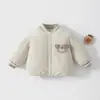 Chaqueta de algodón acolchada para bebé, engrosada con acolchado extra, abrigo cálido para niños, 120 g, abrigo de otoño/invierno para bebés y niños pequeños para niños