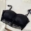 Sutiã de Cetim Costas Nuas Momento Doce para Mulheres com Seios Pequenos Push-up Sem Alças Sexy Renda nas Costas Abertas Camisola Sutiã
