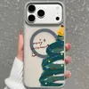 Funda Magnética para Teléfono Navideña 18PRO Funda para Teléfono MagSafe Bloqueo de Color Piel-Tacto Patrón Magnético Personalización