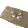 Nuevos Pendientes 2025 Estilo Japonés y Coreano Lazo Dulce Perla de Imitación Pendientes de Lujo Ligero Joyería de Moda Versátil Venta al por Mayor