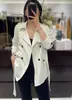 2026 Novo Estilo Minimalista Gola Alta Silhueta de Ombro Curvo Cadarço Dupla Face Gabardine Jaqueta Fashion Casual Solta para Mulheres
