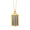 Colar de clavícula banhado a ouro e prata esterlina incrustado jade fumaça roxo jade retrô all-match estilo étnico feminino elegante colar pingente