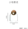 Tianzhe Tarro de Vidrio Sellado para Té Japonés Fruta Seca Cereales Grado Alimenticio Transparente Tarro para Almacenar Granos de Café Botella de Almacenamiento