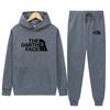 Sudadera con capucha de forro polar para hombre de otoño e invierno Conjunto de sudadera para hombre Traje deportivo casual estampado Fabricante Venta al por mayor