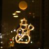 Venta caliente transfronteriza Lámpara de ventosa navideña alce anciano LED Lámpara de decoración sala de estar ventana luces de árbol de Navidad decoraciones