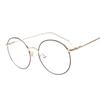 Armações de Óculos Retro Jamie 1823 para Mulheres, Armações de Óculos Redondas de Metal da Moda Coreana, Óculos Sem Grau, Óculos de Grau