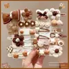 Conjunto de Presilhas de Cabelo Outono e Inverno para Meninas Doces com Toque de Luxo, Presilha Bb Cartoon, Presilha Lateral para Franja, Acessório de Cabelo, Presilha para Testa