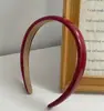 Ancora Red Leather Hair Hoop Internet Popular 2024 Novo Retro Hair Clip Alta Cranial Top Pressão Cabelo Antiderrapante Faixa de Cabeça de Saída