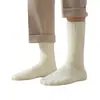 Calcetines de lana extragruesos para hombre, otoño e invierno, engrosados y forrados de felpa, de tubo largo, afelpados, cálidos, calcetines hasta la pantorrilla, calcetines de invierno de caña alta, venta al por mayor