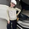 Conjunto de Primavera y Otoño para Niñas 2026 Nuevo Estilo Coreano Niños Medianos y Grandes Niña Elegante Chaleco de Punto Pantalones de Pierna Ancha Conjunto de Tres Piezas