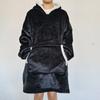Roupas Preguiçosas de Flanela com Forro de Fleece Espessado Composto de Camada Dupla Suéter para Adultos Roupas de Casa Manta Preguiçosa para Sair Roupas à Prova de Frio