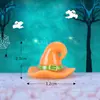 Micro-paisagem carnuda pequenos ornamentos nova lâmpada de abóbora bonito fantasma vampiro criativo chaveiro enfeites de Halloween