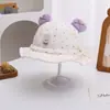 Chapéu de Bebê Outono Novo Super Fofo Mês de Nascimento Chapéu de Pescador Doce para Bebê Menina Chapéu de Bacia Meninas Chapéu de Sol para Exterior