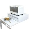 Prateleira de Armazenamento para Micro-ondas Selecionada Cuidadosamente Gaveta Painel Prateleira de Armazenamento para Café Porta-Copos de Mesa Retrátil Prateleira de Armazenamento de Barra de Camada Dupla