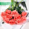 Rosa Simulada Decorações de Sala de Estar Mesa de Jantar Decorações para Casa Arranjo de Flores Decorações Dia dos Namorados Rosa de Veludo Decoração para Casa