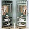 Perchero de Pie, Estante de Almacenamiento, Colgador de Ropa de Plástico, Tendedero Doméstico sin Taladro, Almacenamiento que Ahorra Espacio, Organizador de Baño