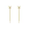 Pendientes Largos con Hilo para Oreja Pendientes Largos con Borla para Mujer 2024 Nuevo Estilo Popular Lujo Accesible de Gama Alta Pendientes de Mariposa