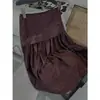Yuran 26 Nuevo Modelo de Principios de Primavera, Vestido Negro Pequeño Abullonado de Doble Capa con Capa de Nailon Brillante de Micro-Crepé con Plisados