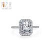 Anillo de plata de ley s925 de gran oferta transfronteriza para mujer, estilo europeo y americano, con diamantes de imitación de 3 quilates, de lujo, con diamantes de moda y cerrado.