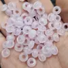 Botón de jade morado en polvo de agujero grande, cuentas de ábaco, piedras de jade, cuentas sueltas, separador separador de cuentas espaciadoras de jade cuarcita, anillo redondo, anillo de colgar, cuentas de adorno