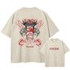 Camiseta Anime Jujutsu Kaisen Lavagem Vintage Verão Feminina Street