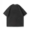 Camiseta de Manga Corta Lavada con Efecto Desgastado para Mujer 2025 Nuevo Verano Holgada, Única, Chic y Súper Bonita