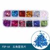 Novas Lantejoulas para Nail Art 12 Caixas Material DIY para Unhas Joias para Nail Art Borboleta Trevo de Quatro Folhas Chama Estrela de Cinco Pontas