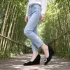 Sapatos Femininos de Boca Rasa Tamanho Grande Fivela Elegante com Strass Salto Alto 2026 Novo Versátil Bico Fino para Trabalho Sapatos de Salto Plataforma