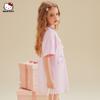 Vestido de Verano para Niñas 2025 Nuevo Ropa Infantil Mediana y Grande Estilo Dulce y Cariñoso Hello Kitty Camiseta de Dibujos Animados Falda