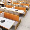 Conjunto de mesa e cadeiras comercial de luxo leve, tema de ferro forjado, adequado para restaurantes, salas de jantar estilo ocidental, churrascarias, restaurantes de hot pot, assentos de cabine montados na parede e salas de estar