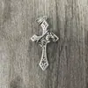 Moda Simples Nova Vintage Coroa Cruz Colar Masculino Tendência Personalizado Vintage Prata Tailandesa Nicho Meninos Pingente