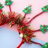 Diadema navideña para niños transfronteriza alce árbol de Navidad campana diadema de seda brillante tocado vestido de fiesta joyería lote