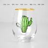 Vaso creativo borde dorado Cristal vaso para beber en casa vaso para jugo bebida Taza de leche regalo